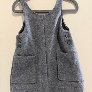 Zara Charcoal Gray Wool Dress